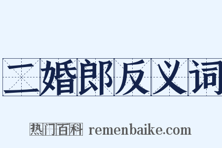 二婚郎反义词是什么意思的图片